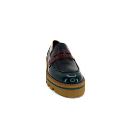 J.Hay 1128 Cuir Glacee Vert Noir Bordeaux