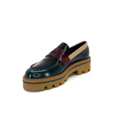 J.Hay 1128 Cuir Glacee Vert Noir Bordeaux
