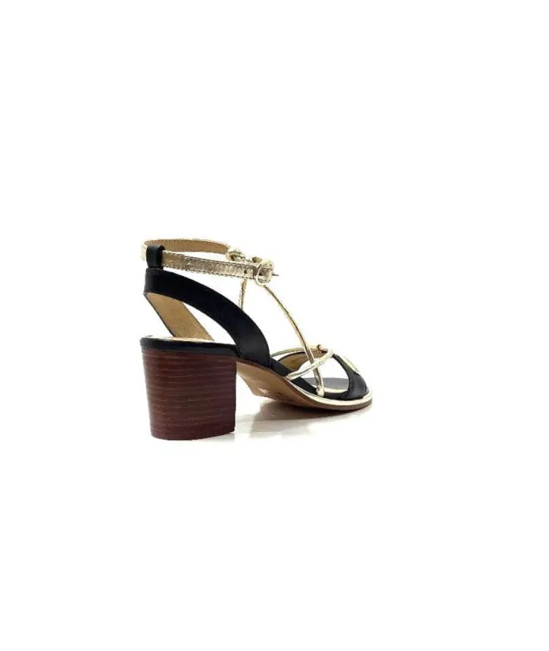 Les Tropeziennes Lilon Cuir Noir & Or