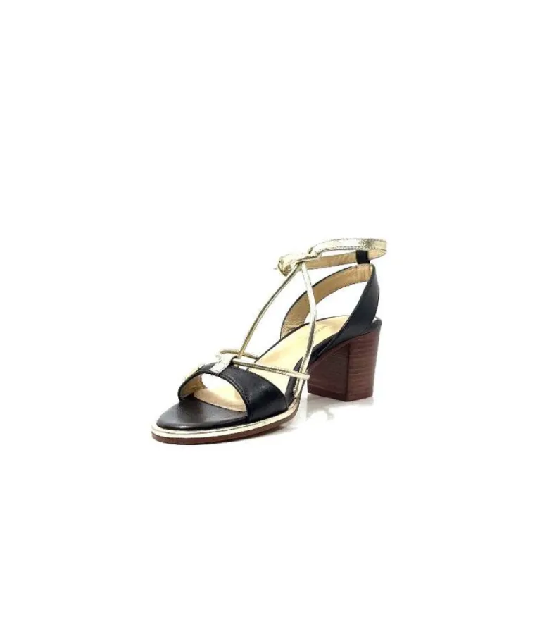 Les Tropeziennes Lilon Cuir Noir & Or
