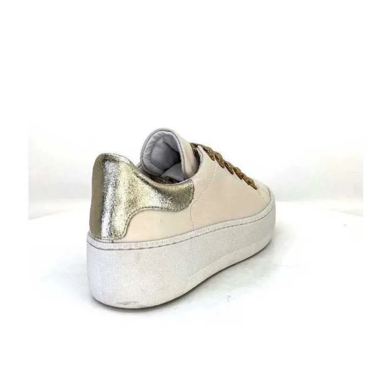 Meline Pf222 Cuir Creme Et Dore