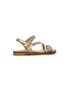 Mkd Agate 2 Cuir Metal Or Marron