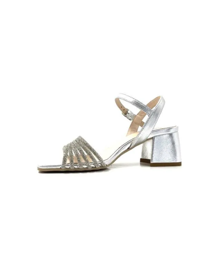 Nero Gardini 307320 De Cuir Strass Argent