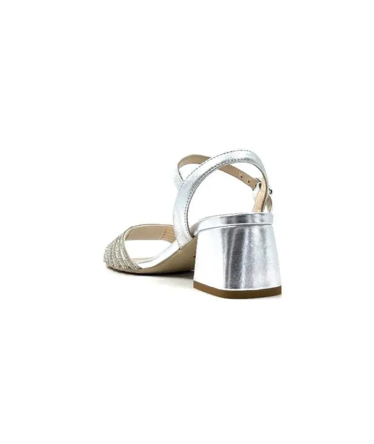 Nero Gardini 307320 De Cuir Strass Argent
