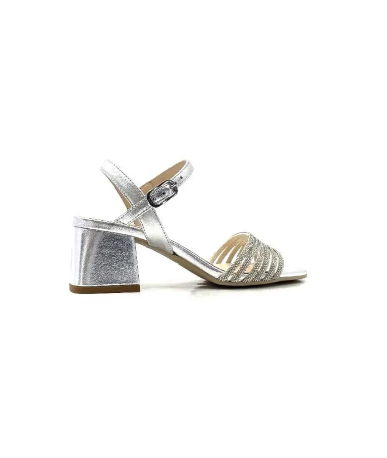 Nero Gardini 307320 De Cuir Strass Argent