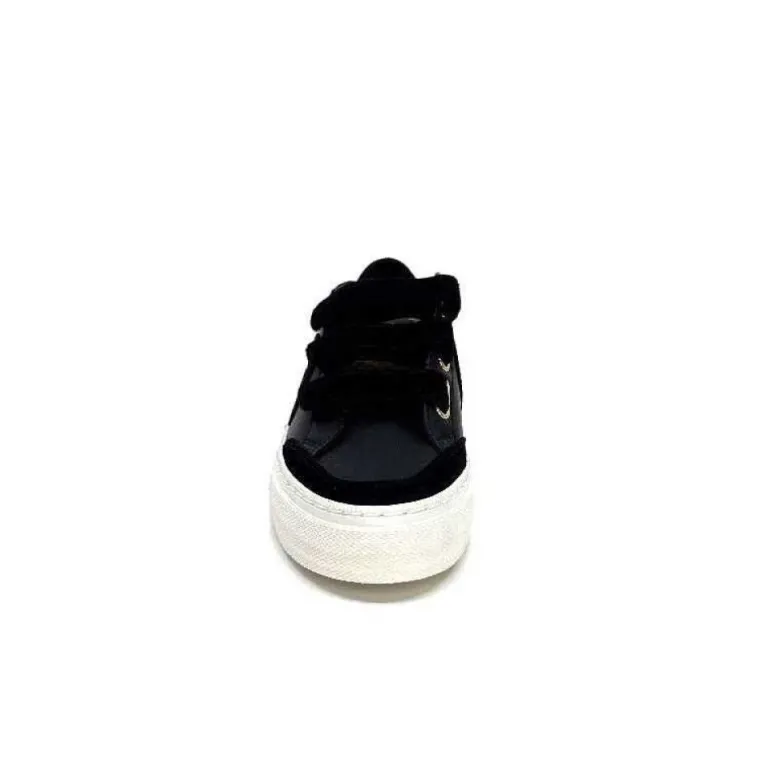 No Name Strike Straps Cuir Noir