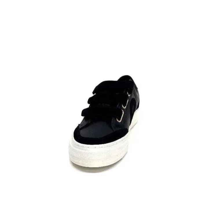 No Name Strike Straps Cuir Noir