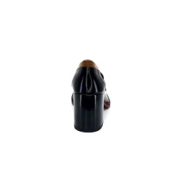 Pertini 32321 D4 Cuir Glace Noir Bordeaux
