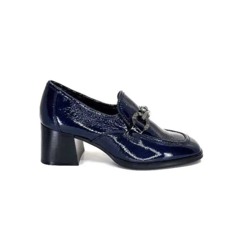 Regarde Le Ciel Vanessa 02 Cuir Vernis Bleu Marine