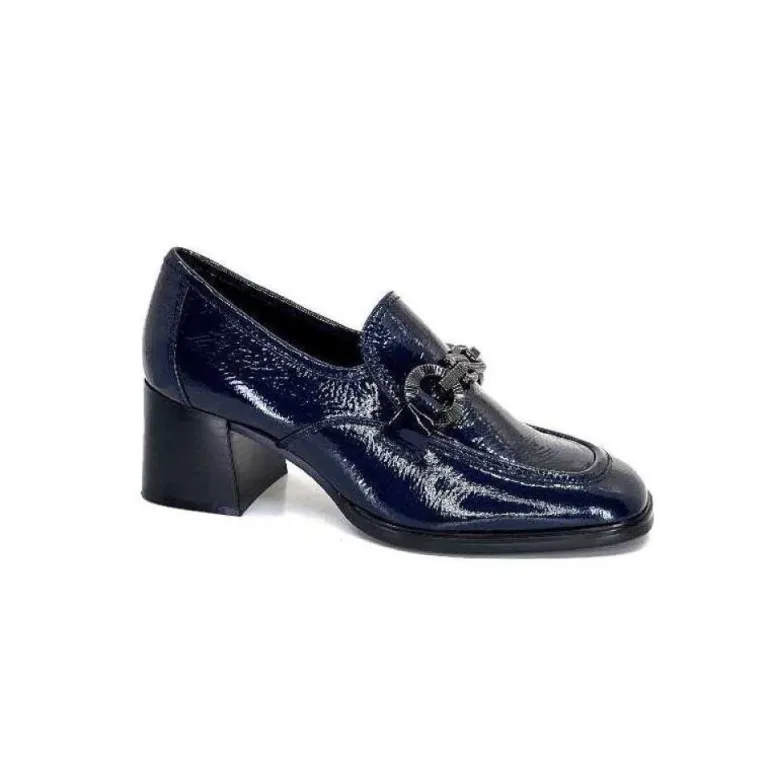 Regarde Le Ciel Vanessa 02 Cuir Vernis Bleu Marine