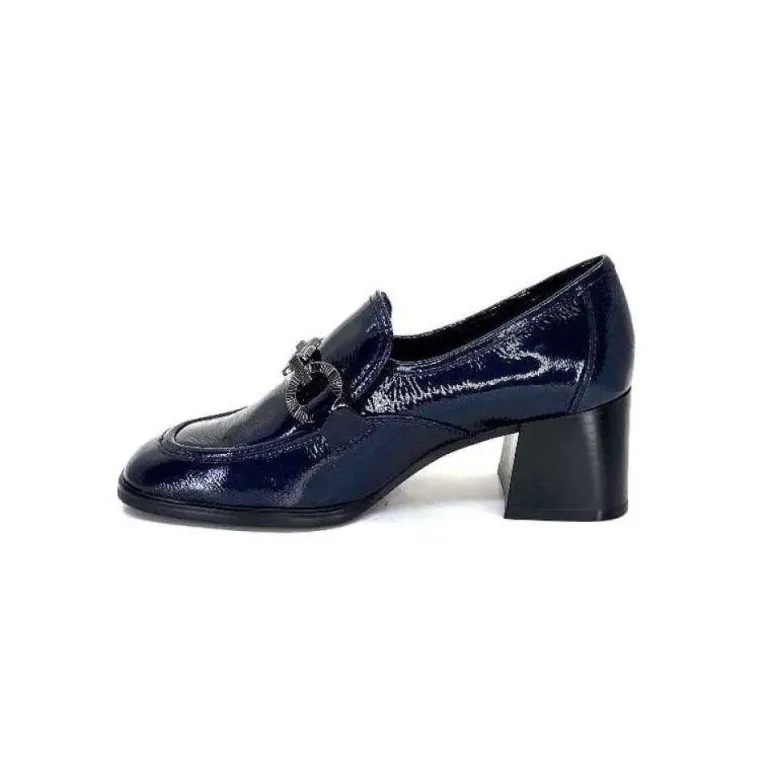 Regarde Le Ciel Vanessa 02 Cuir Vernis Bleu Marine