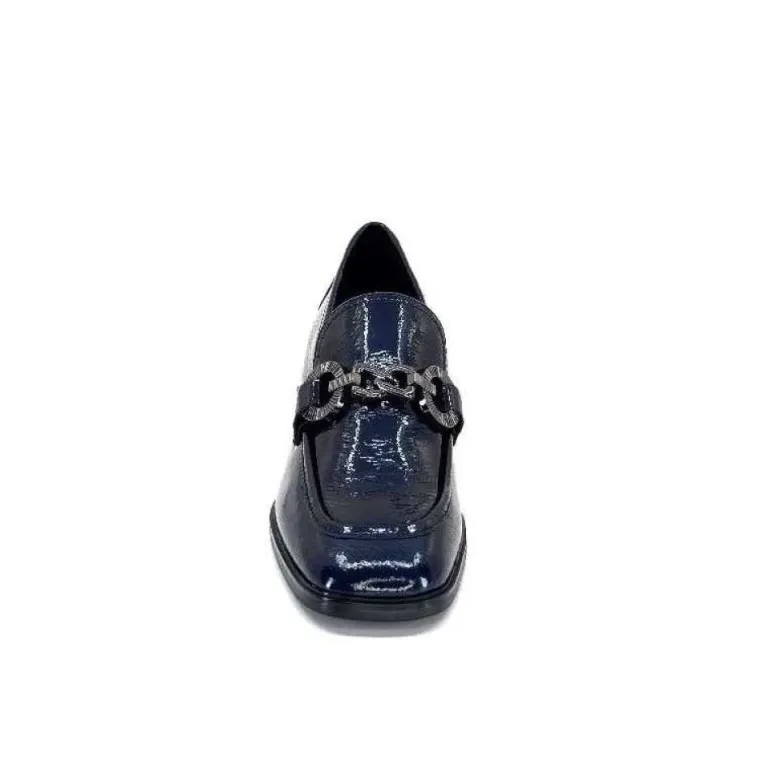 Regarde Le Ciel Vanessa 02 Cuir Vernis Bleu Marine