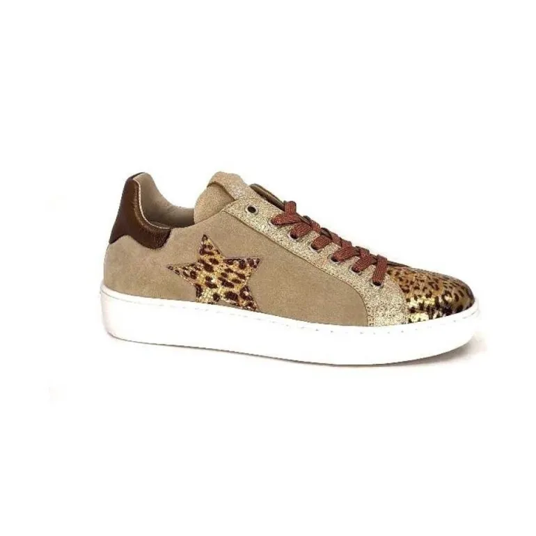 Reqins Sun Stella Mix Cuir Daim Beige