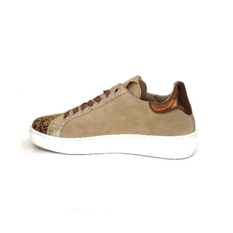 Reqins Sun Stella Mix Cuir Daim Beige