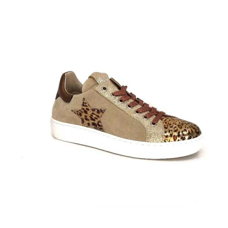 Reqins Sun Stella Mix Cuir Daim Beige