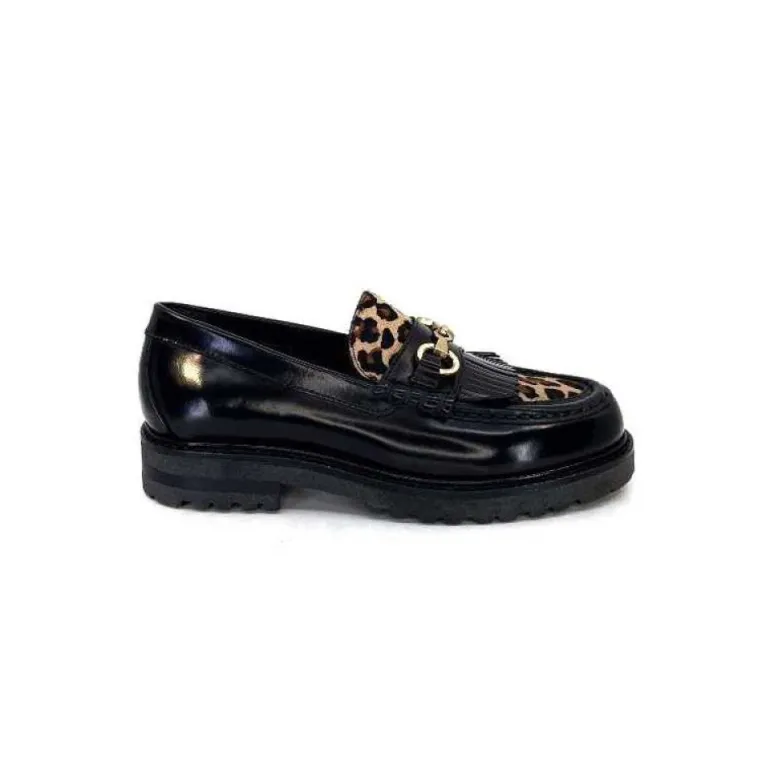 Triver Flight 707.01B Cuir Noir Poulain Leo