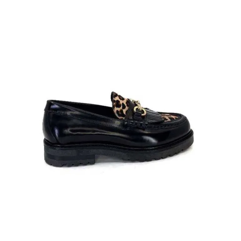 Triver Flight 707.01B Cuir Noir Poulain Leo