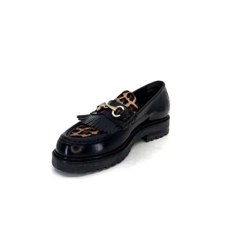 Triver Flight 707.01B Cuir Noir Poulain Leo