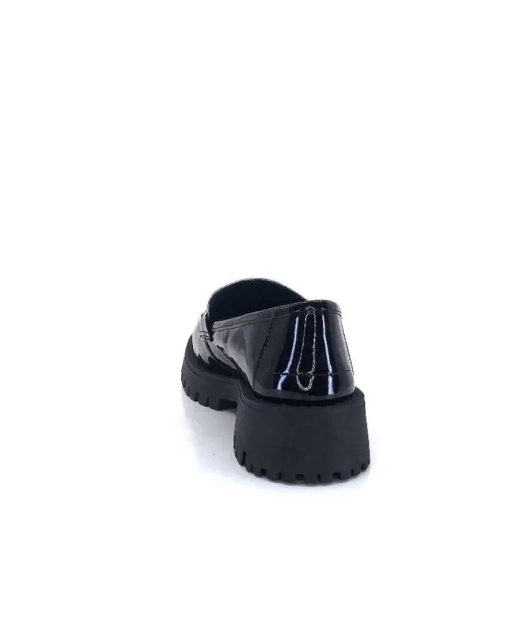 We Do 11244 Cg Cuir Noir & Vernis Blanc