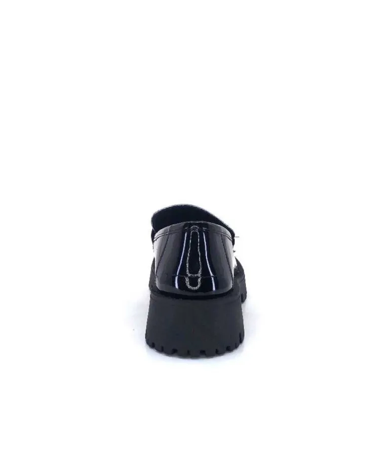 We Do 11244 Cg Cuir Noir & Vernis Blanc