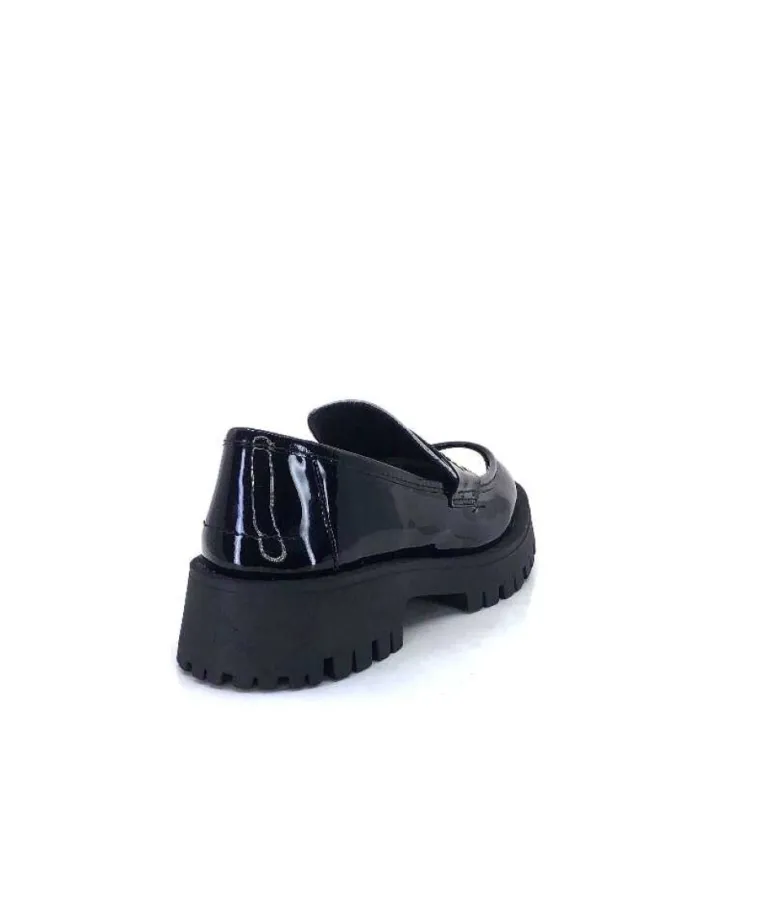 We Do 11244 Cg Cuir Noir & Vernis Blanc