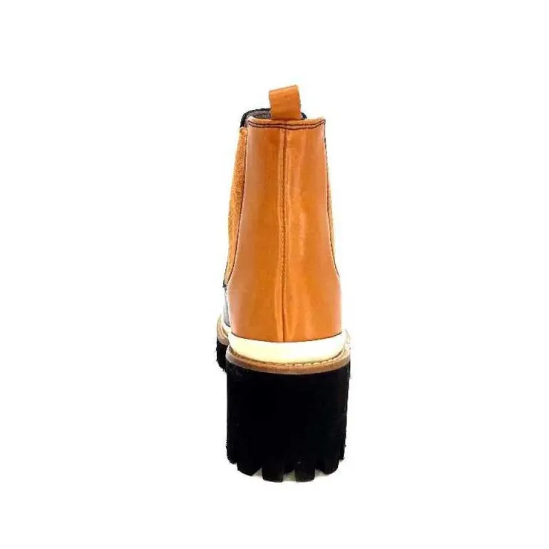 Xsa 9176 Calf Cuir Noir Camel