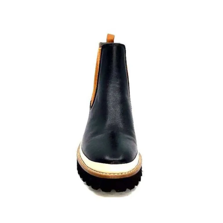 Xsa 9176 Calf Cuir Noir Camel