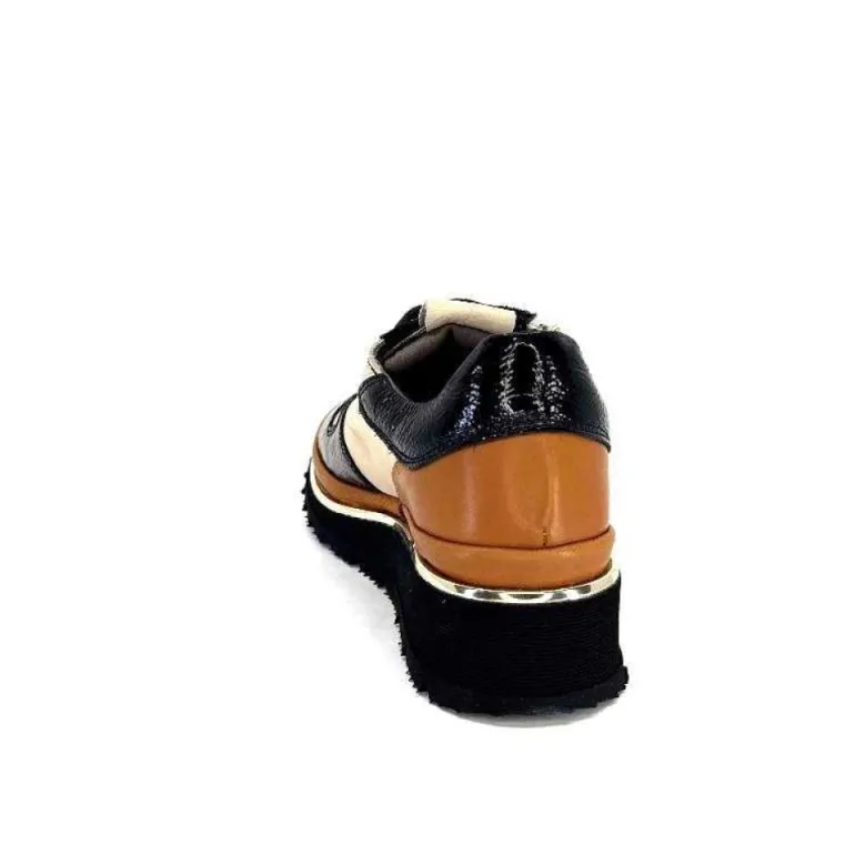 Xsa 9809 Cuir Noir, Marron & Creme