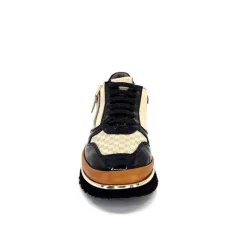 Xsa 9809 Cuir Noir, Marron & Creme